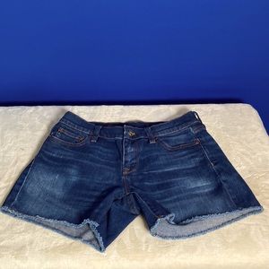 Ladies J. Crew Indigo Blue Denim Shorts Size 26 EUC!